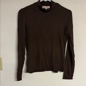 Philosophy Brown Long Sleeve Top